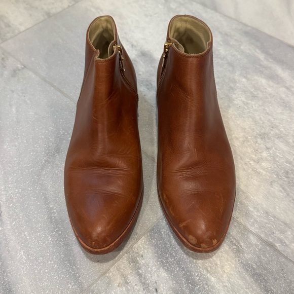 NISOLO Women's Lana Leather Waterproof Ankle Boots Brandy Brown Zip Size 9.5 EUC - Picture 10 of 12